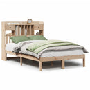 seng med reol uden madras 135x190 cm massivt fyrretræ