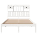 seng med reol uden madras 135x190 cm massivt fyrretræ hvid