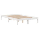 seng med reol uden madras 135x190 cm massivt fyrretræ hvid