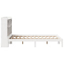 seng med reol uden madras 135x190 cm massivt fyrretræ hvid