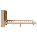 seng med reol uden madras 140x190 cm massivt fyrretræ