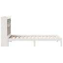 seng med reol uden madras 90x200 cm massivt fyrretræ hvid