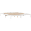 seng med reol uden madras 180x200 cm massivt fyrretræ hvid