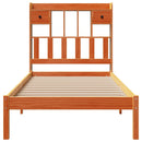seng med reol uden madras 75x190 cm massivt fyrretræ gyldenbrun