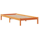 seng med reol uden madras 75x190 cm massivt fyrretræ gyldenbrun