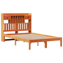 seng med reol uden madras 135x190cm massivt fyrretræ gyldenbrun