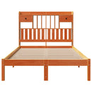 seng med reol uden madras 135x190cm massivt fyrretræ gyldenbrun