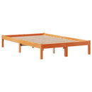 seng med reol uden madras 135x190cm massivt fyrretræ gyldenbrun