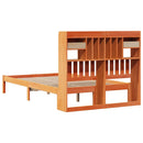 seng med reol uden madras 135x190cm massivt fyrretræ gyldenbrun