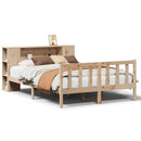 seng med reol uden madras 135x190 cm massivt fyrretræ