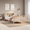 seng med reol uden madras 135x190 cm massivt fyrretræ