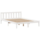 seng med reol uden madras 140x190 cm massivt fyrretræ hvid
