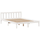 seng med reol uden madras 140x200 cm massivt fyrretræ hvid