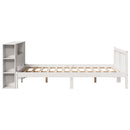 seng med reol uden madras 150x200 cm massivt fyrretræ hvid