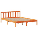 seng med reol uden madras 140x190cm massivt fyrretræ gyldenbrun