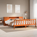 seng med reol uden madras 200x200cm massivt fyrretræ gyldenbrun