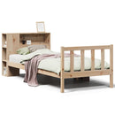 seng med reol uden madras 75x190 cm massivt fyrretræ