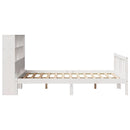 seng med reol uden madras 160x200 cm massivt fyrretræ hvid