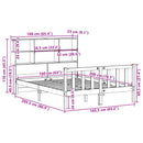 seng med reol uden madras 160x200 cm massivt fyrretræ hvid