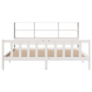 seng med reol uden madras 180x200 cm massivt fyrretræ hvid