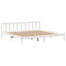 seng med reol uden madras 180x200 cm massivt fyrretræ hvid
