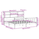 seng med reol uden madras 180x200 cm massivt fyrretræ hvid