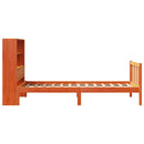 seng med reol uden madras 75x190 cm massivt fyrretræ gyldenbrun