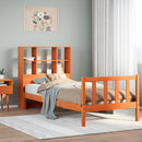 seng med reol uden madras 75x190 cm massivt fyrretræ gyldenbrun