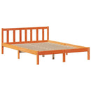 seng med reol uden madras 135x190cm massivt fyrretræ gyldenbrun