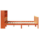 seng med reol uden madras 135x190cm massivt fyrretræ gyldenbrun