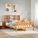 seng med reol uden madras 140x200cm massivt fyrretræ gyldenbrun