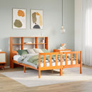 seng med reol uden madras 150x200cm massivt fyrretræ gyldenbrun