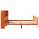 seng med reol uden madras 180x200cm massivt fyrretræ gyldenbrun
