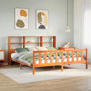 seng med reol uden madras 180x200cm massivt fyrretræ gyldenbrun