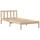 seng med reol uden madras 75x190 cm massivt fyrretræ