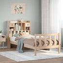 seng med reol uden madras 75x190 cm massivt fyrretræ