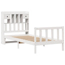 seng med reol uden madras 90x190 cm massivt fyrretræ hvid