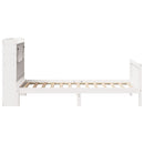 seng med reol uden madras 90x190 cm massivt fyrretræ hvid
