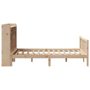 seng med reol uden madras 135x190 cm massivt fyrretræ
