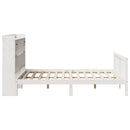 seng med reol uden madras 140x190 cm massivt fyrretræ hvid