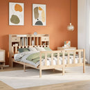 seng med reol uden madras 140x200 cm massivt fyrretræ