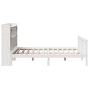 seng med reol uden madras 140x200 cm massivt fyrretræ hvid