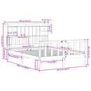 seng med reol uden madras 150x200 cm massivt fyrretræ hvid