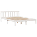 seng med reol uden madras 160x200 cm massivt fyrretræ hvid
