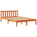 seng med reol uden madras 135x190cm massivt fyrretræ gyldenbrun