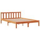 seng med reol uden madras 160x200cm massivt fyrretræ gyldenbrun