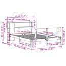 seng med reol uden madras 135x190 cm massivt fyrretræ hvid