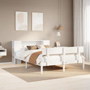 seng med reol uden madras 135x190 cm massivt fyrretræ hvid