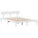 seng med reol uden madras 140x190 cm massivt fyrretræ hvid