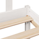 seng med reol uden madras 140x190 cm massivt fyrretræ hvid